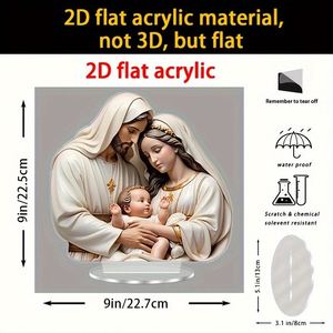 Dropshipping Shopify Cross Border Nativity Desktop Decor Figurine avec présentoir Idéal pour les tables de salon un cadeau de festival - Product Image 6