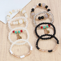 Nouvelle Tendance 2025 : Ensemble de Bijoux Bohèmes Faits Main pour Fête – Bracelet Multicouche avec Pendentif Tour