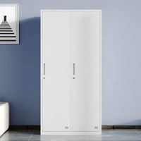 Meubles de rangement pour vêtements, armoire en acier, armoire métallique, casiers à 2 portes pour la maison, la chambre à coucher, le bureau, le personnel, l'école, la salle de sport, l'atelier