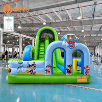 Château Gonflable Ceyu avec Toboggan et Structure d'Escalade Thème Dessin Animé pour Enfants, Arche et Tour, Idéal pour Fêtes, Vente Directe Usine