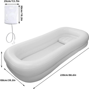 Bañera Inflable, Kit de Ducha Inflable para Cama con Bomba de Aire Eléctrica y Bolsa de Agua, Bañera Médica Inflable - Product Image 2