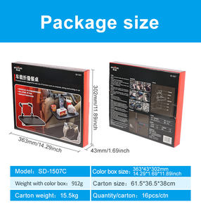 Bandeja trasera plegable de lujo para asiento de coche, organizador Universal de plástico portátil con mesas plegables, fácil de instalar para coches de Amazon - Product Image 6