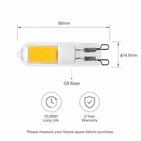 Ampoule LED Xmation G9 2W AC/DC 12V 250LM Verre COB 2200K/3300K/5000K 360° Sans Scintillement Remplacement Halogène CRI>80 Garantie 2 Ans