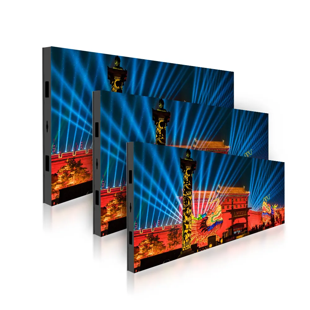 Layar iklan LED kecerahan tinggi pemasangan mudah Panel Ultra tipis dinding Video P2.5 dalam ruangan 3840hz