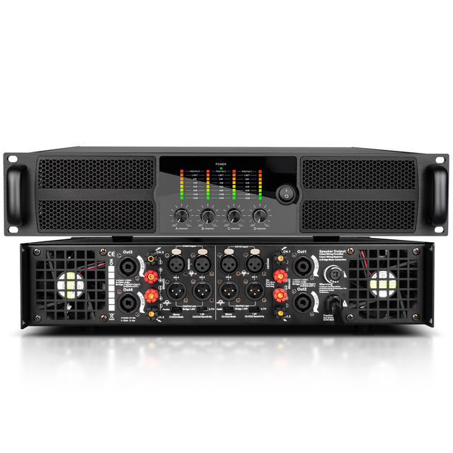GM12 Professional Sound System 4 Channel Power Amplifier 800W*4 for Concerts Sound Stage Performance