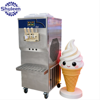 Machine à crème glacée commerciale à double compresseur entièrement automatique, système de refroidissement par air et eau, haute productivité, machine à crème glacée électrique