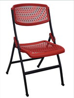Chaise de bureau pliante en plastique de haute qualité professionnelle luxueuse pour l'école et la salle à manger en plein air au travail moderne