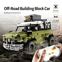 Voiture RC tout-terrain motorisée à assembler, blocs de construction MOC personnalisés OEM d'usine, jouet de construction pour enfants