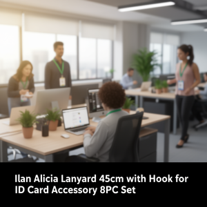 Lanyard Ilan Alicia 45 cm con gancio per porta badge identificativo, set da 8 pezzi - Product Image 3
