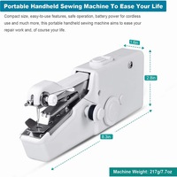 Mini machine à coudre électrique portable portable 340G, kit de couture en plastique de forme carrée pratique 101