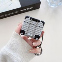 Airpods Pro 3 2 için Gelişmiş Yaratıcı Stereoskopik Çekçekli Çanta, Tutucu Halka Kulaklık Kılıfı ile AirPods 4 için Bagaj Çantası