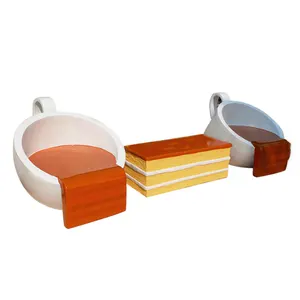 Silla de té moderna Y232, juegos de mesa en forma de pastel, mesa de café exterior pequeña para cafetería, sillas para pastelería, muebles de tienda de pan