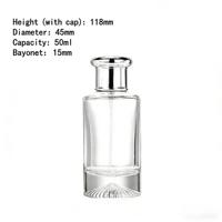Bouteille en verre vide rechargeable pour huile parfumée, transparente, 55 ml, avec diffuseur à bâtonnets – Nouveauté très demandée