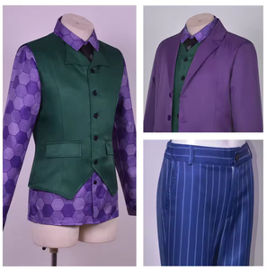 Costume de Clown d'Halloween Dark Knight Heath Ledger <span class=keywords><strong>Joker</strong></span> <span class=keywords><strong>Homme</strong></span> Costume Avec Costume Veste Cosplay - Product Image 4