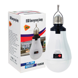 <span class=keywords><strong>Ampoule</strong></span> rechargeable intégrée AC/DC avec 2/3 piles et crochet pour éclairage d'urgence - Product Image 4