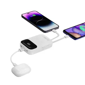 Nieuwe Technologie 20000Mah Kabel Power Bank Pd 22.5W Snel Opladen Lcd-Scherm 10000Mah Telefoon Oplader Extra Batterij Voor Iphone 15