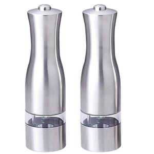 Molinillo de pimienta eléctrico portátil de acero inoxidable Mg707a, con botón de presión y batería, para uso en la cocina - Product Image 3