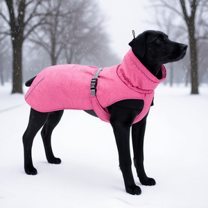 Veste d'hiver pour chien rose XL imperméable et chaude en polyester, vêtements pour animaux de compagnie pour temps froid - Product Image 2