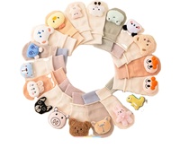 Chaussettes d'été pour bébés, motif animaux mignons, respirantes, en coton peigné, vente en gros