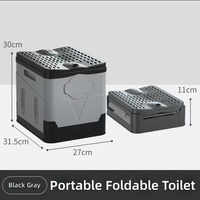 Kit d'urgence de toilettes pliantes portables pour voiture, camping et extérieur, avec agent de solidification, Chine