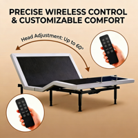 Cadre de lit électrique pliable multi-mode réglable |   Sommier en fer durable avec télécommande sans fil, tailles personnalisables, usage hôtelier, garantie 3 ans