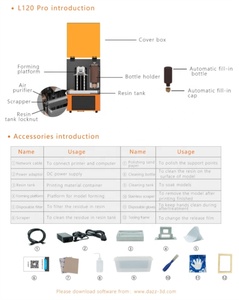 DAZZLE Vente en gros L120 Pro Meilleure imprimante 3D LCD/SLA/DLP - Product Image 5