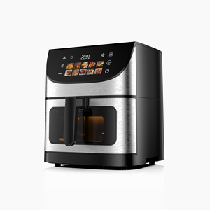 Freidora de Aire Digital con Pantalla Táctil y Ventana Visible, Superficie de Acero Inoxidable, Sin Aceite, para el Hogar, Diseño 2025, 8~10L, con Manivela Giratoria - Product Image 2