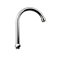 Robinet de cuisine moderne en acier inoxydable chromé ZHAOFAN ZF-008, mitigeur à poser sur comptoir avec bec d'eau chaude/froide