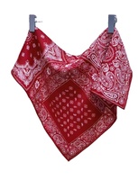 Op maat gemaakte multifunctionele modieuze retro paisley polyester vierkante sjaal voor dagelijks gebruik, decoratieve neksjaal