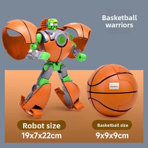 MingXiang Cross-border Basketball &amp; <strong>Football</strong> Deformation <strong>Robot</strong> Warrior Police Metal Model Toy for Boys Ages 8-13 - Product Image 5