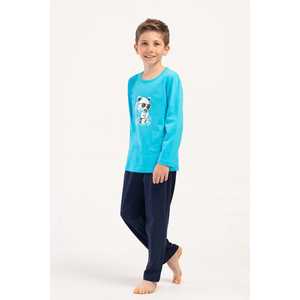 ชุดนอนเด็กชายแขนยาวมีปกและกระเป๋า ผ้าถักนุ่มสบายสำหรับเด็กวัยหัดเดิน ไซส์ 9/10-15/16 สำหรับฤดูใบไม้ผลิและฤดูหนาว - Product Image 4