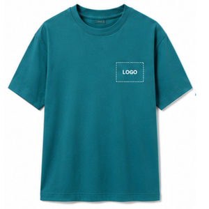 T-shirt col rond 100 % coton personnalisé de qualité supérieure pour hommes et femmes, manches courtes, respirant, coupe oversize, uni, décontracté, uniforme, vente en gros ODM - Product Image 1