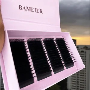 Factory Price Lash Extensions cc 0,03 7mm Fluffy Premium Dark Matte Lash Extension Trays and Easy Fanning