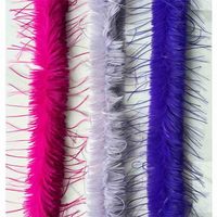 Bandes de plumes d'imitation de dinde, accessoires de manchette, bandes de dentelle en fourrure et peluche faites à la main pour le bricolage, textiles de maison et chaussures