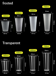 Copo PP Descartável Personalizado com Logo, Ecológico, 90mm, Parede Simples, Fosco, para Sucos, Smoothies, Boba e Chá de Bolhas, Copos Promocionais com Tampa - Product Image 3