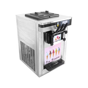 Machine à crème glacée à haut rendement, commerciale, trois couleurs, verticale, pour crème glacée molle, cornet, sundae - Product Image 1