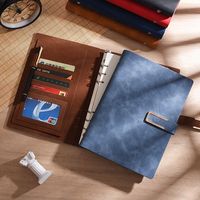 Carnet de notes A5 à pois en cuir PU vintage pour école avec logo personnalisé