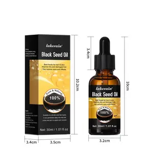 lakerain schwarzkerneöl Körperhaut-Haarpflege-Schlag nahrungsvolle pflege für menschliches Haar feuchtigkeitsspendendes hautpeeling-Serum Öl 30 ml