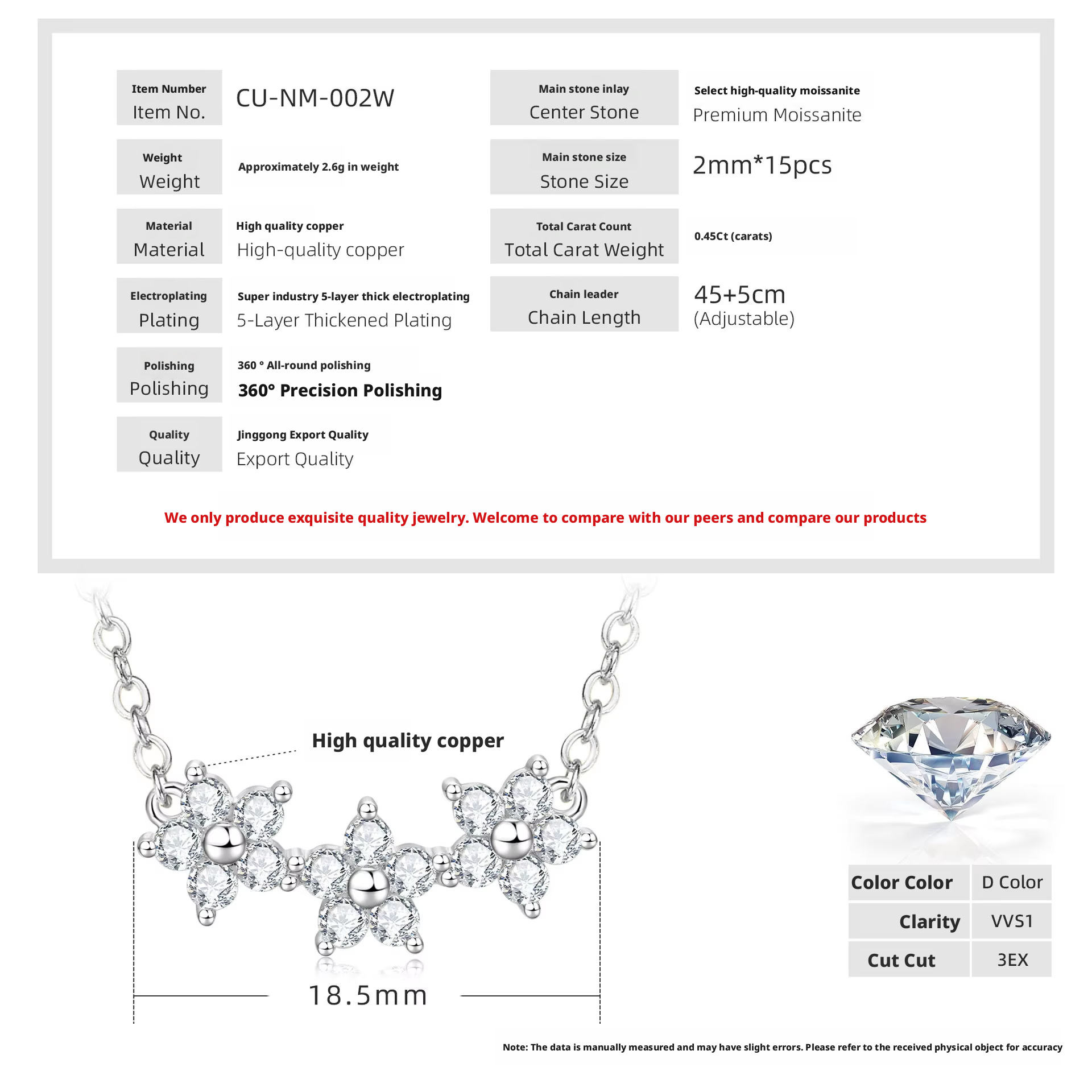 สร้อยคอจี้ดอกไม้[KWhite]