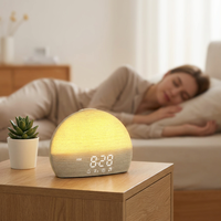 Lampe de chevet numérique élégante avec lumière de réveil esthétique et réglage précis des couleurs RVB, pour un sommeil optimal
