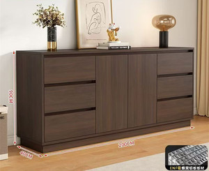 53 \ "oscuro rústico aluminio Metal Color granja cocina aparador <span class=keywords><strong>Buffet</strong></span> 3 cajones café Bar gabinete vidrio sala de estar gabinetes - Product Image 3