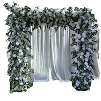 Latar Belakang Pernikahan Simulasi Kain Sutra Mori Square Arch Rose Arch, Latar Belakang Kartu Net Red