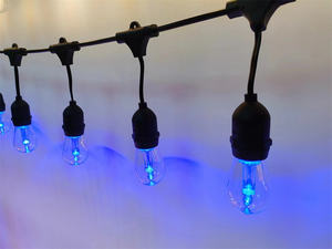 Luces LED Solares Impermeables para Exteriores IP65, <span class=keywords><strong>Guirnalda</strong></span> para Sillas, <span class=keywords><strong>Terraza</strong></span>, Pared, Decoración para Fiestas, Regulable, 2700K, Blanco Cálido - Product Image 5