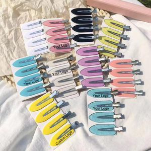Lot de 4 pinces à <span class=keywords><strong>cheveux</strong></span> pour <span class=keywords><strong>maquillage</strong></span>, pinces de sectionnement sans plis, barrettes, accessoires capillaires en gros, assortiment mixte - Product Image 1