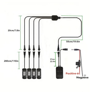 RGB <span class=keywords><strong>LED</strong></span> Rock Lights <span class=keywords><strong>Kit</strong></span> 4 Vỏ Nhiều Màu Ánh Sáng Pod Với Bluetooth Ứng Dụng Điều Khiển Âm Nhạc Chế Độ Bánh Xe Cũng Ánh Sáng Cho Xe Tải SUV - Product Image 5