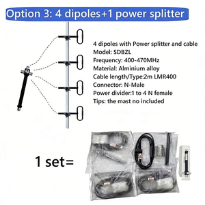 เสาอากาศไดโพล UHF 400-470MHz แบบยากิ 1 2 4 ช่อง พร้อมสายเคเบิลแบบ Low Loss ยาว 2 เมตร - Product Image 4
