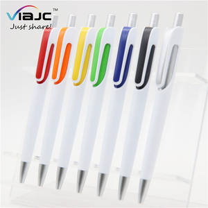 2020 новая Таиландская промо Матовая Белая пластиковая шариковая ручка с логотипом - Product Image 6