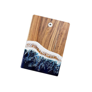 Tùy chỉnh thớt gỗ xử lý keo phục vụ khay cho nhà bền vững hình chữ nhật Epoxy nhựa Platter cho cắt bánh mì - Product Image 6