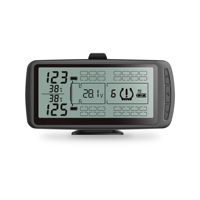 Système de surveillance de la pression des pneus (TPMS) pour camions, remorques et flottes, capable de surveiller 6 remorques et 110 pneus.