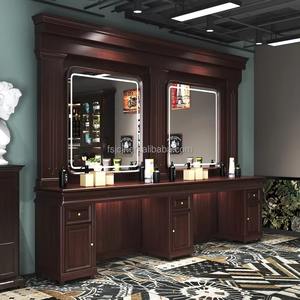 Estación <span class=keywords><strong>de</strong></span> Espejo para Barbería y Salón <span class=keywords><strong>de</strong></span> Belleza, Multifuncional, Duradera, <span class=keywords><strong>de</strong></span> Madera, Moderna, Retro, Muebles <span class=keywords><strong>de</strong></span> <span class=keywords><strong>Segunda</strong></span> <span class=keywords><strong>Mano</strong></span> para Centro Comercial, 2 Piezas - Product Image 6